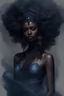 Placeholder: hot worrior woman of water , with mixing a ant style accessories and fashion and hairstyle, belly,ornaments hair,sparkle ,candels,realistic,portrait,a hauntingly beautiful masterpiece emerges from the depths of darkness: an ethereal, noir-inspired portrait of a figure brown skin shrouded in misty shades of midnight blue and smoky charcoal, exuding a sense of mysterious allure and captivating the viewer with its enigmatic gaze