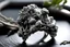 Placeholder: pure silver moss shaped ring, photo