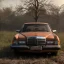 Placeholder: an abandoned 1990 Mercedes rust 2-door overgrown by with dust ,ultra realistic,concept, 4k ,on street,8k resolution, high-quality, fine-detail, parked in crowded city winter