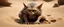 Placeholder: bugbear ape alien gremlin sand cat in burrow