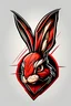 Placeholder: mad and crazy rabbit head for a logo