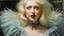 Placeholder: old worn plain canvas, grunge, layered, embossed, double exposure, artistic luminous watercolor, glitter, midground, luminosity, highlights, gold highlights, dark grey green highlights, portrait of victorian gothic platinum blonde woman, red lips, fluffiness, wind, airy fluttering dress, swirls, layered, blending, textured, 3D, 8K, best quality, fine rendering, high detail, hyperrealism, high resolution, high definition, layered, pin sharp, hyperfocus, vignette