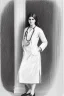 Placeholder: Pencil sketch of Young woman , nurse, wearing a stethoscope around her neck , Arab features,sad, long wavy hair, full body، on lined paper