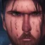 Placeholder: portrait photography of perfect face lionel messi cryin, Fire theme art, Dark moody night atmosphere, 8K, close-up face, ignore NSFW,magic,city, steampunk, chief ,apocalypse, set , sorrow,cyborg,