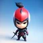 Placeholder: Chibi Ninja hombre 3d calidad ultra