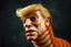 Placeholder: an eyeless, slimy, grotesque realistic tapeworm that looks like Donald Trump, horror