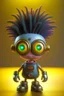 Placeholder: cute adorable hypnotic chat hippie robot with punk hair, its such a perfect day i am glad i spent it with you, motion blur, smoke, 8k, downlight, soft light, depth of field, photorealism, trending on art station, lotsa detail