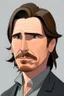 Placeholder: Christian Bale British actor cartoon 2d