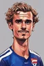 Placeholder: Antoine Griezmann French football player ,cartoon 2d