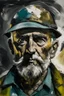 Placeholder: an abstract portrait of a Cornish miner