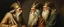 Placeholder: master oil painting by Rembrandt realistic rendering Portrait of the Apkallu sages who were sent by the god Ea to teach civilization to humanity before the flood. They were depicted as half-human and half-fish or bird, and were associated with wisdom, magic, and culture.