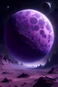 Placeholder: Monstrous view of high planet with purple moon