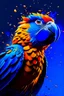 Placeholder: Generate an full body image of a parrot has a magma objects in the background and ocean objects in the background objects with an anime animal style.On Canvas, Brush Strokes, Smooth, Ultra High Definition, 8k, Unreal Engine 5, Ultra Sharp Focus, Intricate Artwork Masterpiece, Ominous, Golden Ratio, Highly Detailed, photo, poster, fashion, illustration