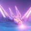 Placeholder: a crystalised blue pink spaceship, gold, diamonds, lightbeams, cosmic background, atmospheric, realistic, unreal engine, 8k. Cinematic lighting, octane render.