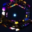 Placeholder: a mandelbulb 3d fractal made of metallic random color cubes a pertty artistc background