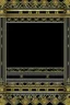 Placeholder: gold art deco delicately designed border on a black background