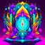 Placeholder: Digitalized Sacred hourglass, Neon space retro, vaporwave, by Petros Afshar, abstract art, maximalism, synthwave album cover, meditative brillance, by Arthur Secunda and Petros afshar