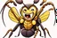 Placeholder: charicature of wasp with giant human teeth with a perfect smile