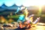 Placeholder: cute chibi anime little dragon, holographic, transparent sparkling crystal mountains in sunshine, ethereal, cinematic postprocessing, bokeh, dof