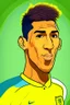 Placeholder: Roberto Firmino Brazilian soccer player 2d cartoon