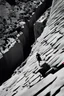 Placeholder: upper view of the iconic cliff of Vertigo [Boop-Boop-Be-Doop photo by helmut newton] she looks down