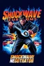 Placeholder: "Design a 90s-style action movie poster titled 'Shockwave Customs' with a blue theme and blue flames. Feature a super heroic mechanic in the foreground, fiercely battling thousands of adversaries with a spanner. In the background, show cars doing burnouts, creating a dynamic and intense scene. Capture the high-energy, gritty aesthetic of classic 90s action films. Prominently display the subtitle 'mmechanic negotiator' in bold, impactful lettering."