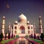 Placeholder: The Taj Mahal, Hindistan, sunset, fantasy art, flying birds, springs, landscape, beautiful, realistic, hyper detailed, unreal engine 5, octane render