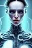 Placeholder: cyberpunk, glass body, women, portrai, open mouth, perfect skin, tron, cyborg , perfekt, real, dream, hr giger