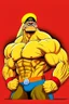 Placeholder: Hulk Hogan Professional wrestler cartoon 2d