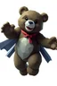 Placeholder: high poly teddy bear fighter with outstretched arms