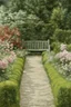 Placeholder: landscape design in romantic, fabulous style and pastel tones, Portrait by Van Gogh