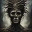 Placeholder: create a close up of a close up of a person's head, stefan gesell, desiccated, cd cover artwork, inspired by William Holmes Sullivan, inspired by Dan Hillier, the scarecrow, features, detailed cover artwork, juno promotional image, eyeless watcher