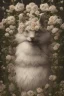 Placeholder: Victorian animal with white flowers, in the style of Camilla d'Errico, hyper detailed, beautiful, complex, trending on artstation, cinema4d, cryengine, national geographic photo, chiaroscuro