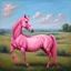 Placeholder: a pink horse like a 19th painting