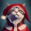 Placeholder: a beautiful portrait of a cute cat dressed as santa, by greg rutkowski, high key lighting, volumetric light, digital art, highly detailed, fine detail, intricate, ornate, complex, octane render, unreal engine, photorealistic unreal 5.