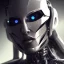 Placeholder: Portrait of a futuristic robot, dramatic lighting, dark scene