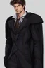 Placeholder: A white man, warlock in a suit, brown hair and brown eyes, fit and handsome. Realistic