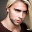 Placeholder: Man with blond straight hair and brown eyes