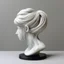 Placeholder: simple marble sculpted hair