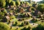 Placeholder: [Tolkien tech-fantasy] Miniature techno-version village of the Shire hobbit steampunk tilt-shift