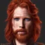 Placeholder: Portrait of Courtney Gains as a ruggedly handsome but joyful roguish pirate, charismatic, attractive male, masculine, perfect, precisely detailed, lightly freckled face, meticulously detailed multi-hued ginger carrot colored cherry fire red hair; Malachai of the corn; fantasy, intricate, elegant, highly detailed, digital painting, artstation, concept art, matte, sharp focus, illustration, art by artgerm and greg rutkowski and alphonse mucha