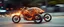 Placeholder: sparks blazing, seen from front, tattoo style, motion blur, airbrush art, elon musk riding inside an awesome trike with three back wheels, spaceship in copper, fast one in the shape of a transparent snail , now its gonna do an awesome gig , bokeh like f/0.8, tilt-shift lens 8k, high detail, smooth render, down-light, unreal engine, prize winning