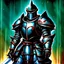 Placeholder: fantasy space knight 90's tcg art