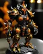 Placeholder: black and orange molten knight with molten spikes sticking out the armour