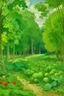 Placeholder: A green grove with vegetables painted by Karl Wiener