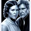 Placeholder: old carrie fisher embracing harrison ford in star wars, waist up portrait, photorealistic faces, intricate, color pencil masterpiece, expert, insanely detailed, 4k resolution, cinematic smooth, intricate detail , soft smooth lighting, soft pastel colors,