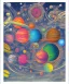 Placeholder: colorful planets. ink, poster, acrylic