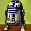 Placeholder: R2-D2 portrait by van gogh