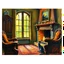 Placeholder: Create An expressive painting in the style of Vincent van Gogh. A living room scene with carved wooden furniture and a fireplace, painted with thick, swirling brushstrokes. A curious cat sits near the fire. Sunlight pours through an antique window in vivid yellow and orange tones. Emotional, textured, and dynamic. --v 7 --style raw --ar 3:2