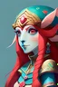 Placeholder: Mipha from Legends of Zelda with Link